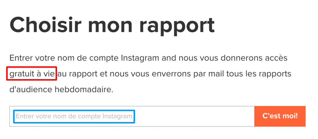 audit et rapport de compte instagram