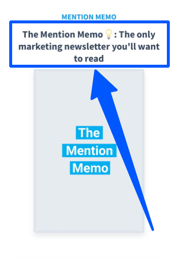 The front subscription page of an influencer marketing newsletter