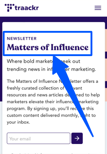 The front page of an influencer marketing publication