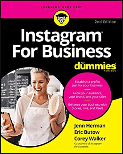 Instagram for Dummies cover, an Insta marketing guide for beginnners