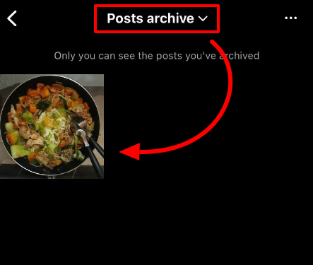 Instagram post archive gallery for the hidden feed posts from profile