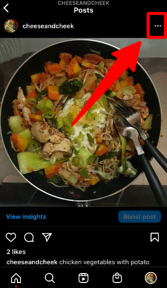 Instagram post setting to store or erase a post