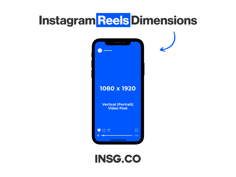 Instagram Reels dimensions vertical video post