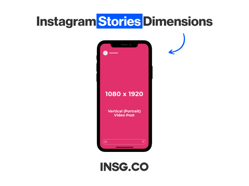 Instagram Stories dimensions vertical video post