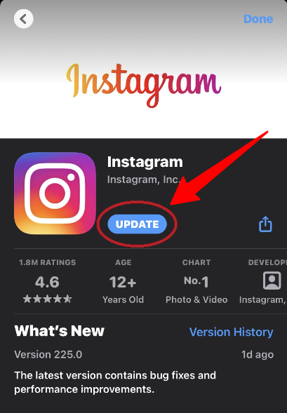 How to update your Instagram app on iOs